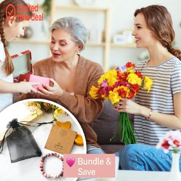 12-Piece Agate Christian Bracelet Set with Bible Verse Cards - Picture 6 of 8